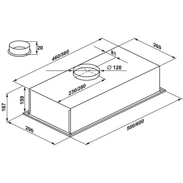 Кухонная вытяжка Maunfeld Crosby Light (C) 60 (нержавеющая сталь)