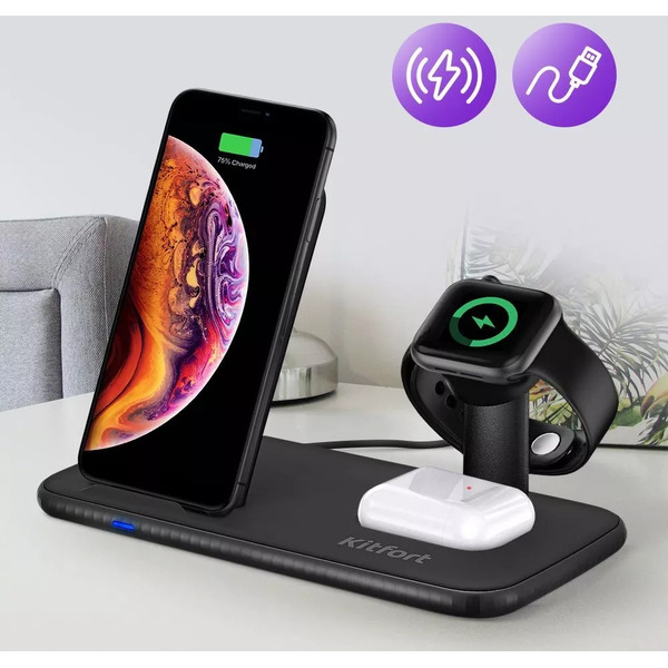 Беспроводное зарядное устройство Kitfort КТ-3371-1