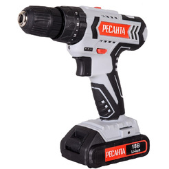 Дрель-шуруповерт Ресанта ДА-18-2ЛК-У (75/14/6) (с 2-мя АКБ, кейс)