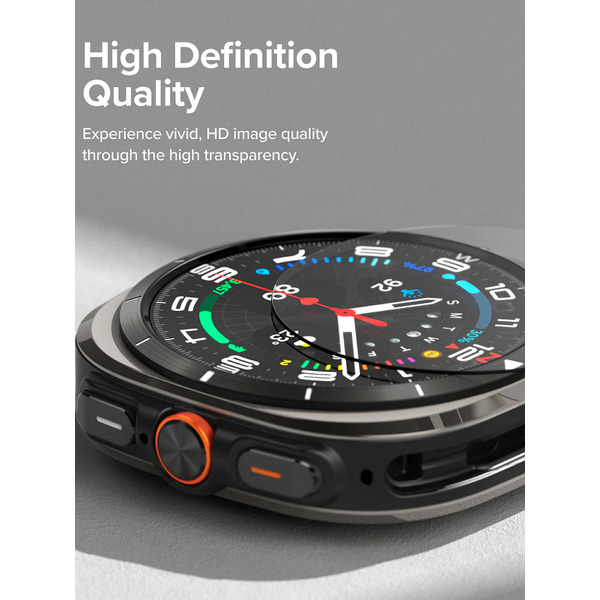 Чехол с защитным стеклом Ringke SLIM+Glass для Galaxy Watch Ultra 47mm 2024/ 2025 MATTE BLACK