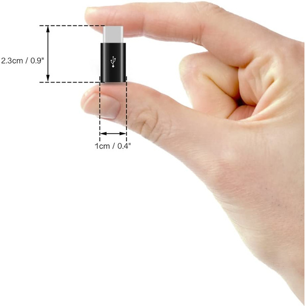 Переходник BINGO microUSB на Type-C (черный)
