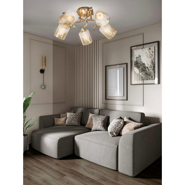 Люстра Aitin-Pro НПБ 02-5х60-101 6535/5 (золото)