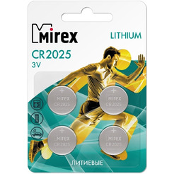 Батарейка Mirex CR2025 4 шт