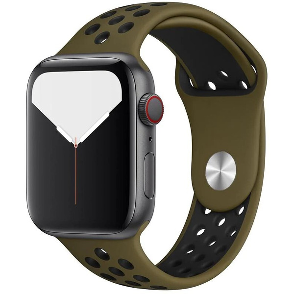 Ремешок Bingo Sport для APPLE Watch 42/44/45mm (S) Оливковый с черным
