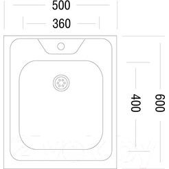 Кухонная мойка Ukinox Стандарт STD500.600-5C 0C