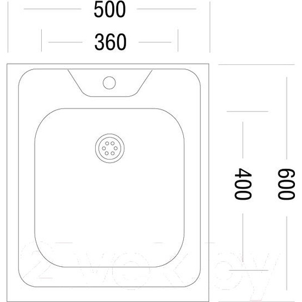 Кухонная мойка Ukinox Стандарт STD500.600-5C 0C