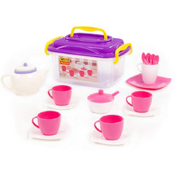 Набор детской посуды Полесье Алиса 58980 (на 4 персоны, в контейнере)