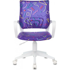 Кресло Бюрократ Burokids 1W (фиолетовый Sticks 08/пластик белый)