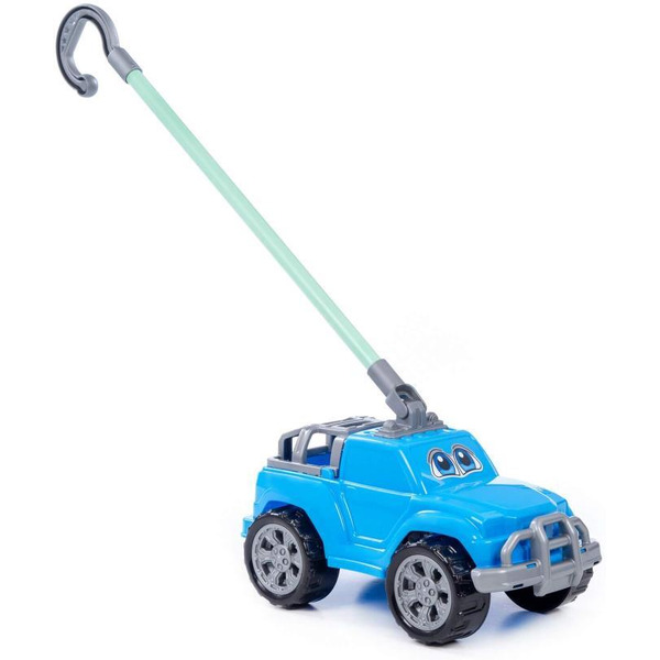 Игрушка-каталка Полесье Дени с ручкой 74994 (голубой)