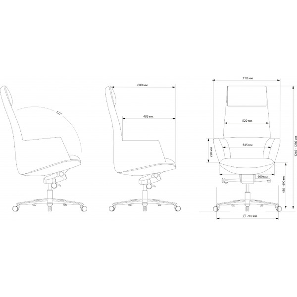 Кресло CACTUS CS-LBK-MILANO (черный)