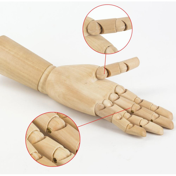 Модель художественная BRAUBERG ART 191297 (высота 30 см., тип-мужская правая рука, материал дерево )