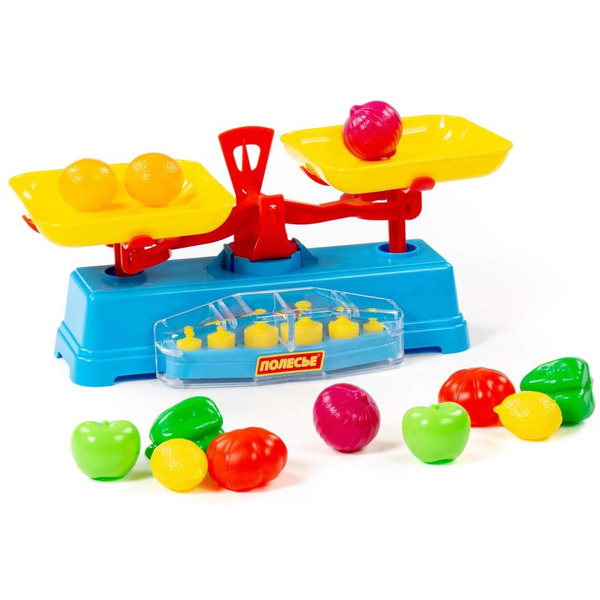 Весы игрушечные Полесье  с набором продуктов 53787