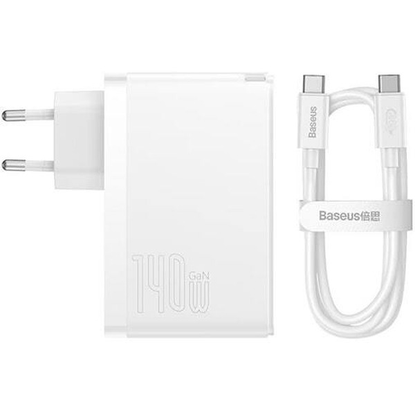 Сетевое зарядное устройство Baseus GaN5 Pro Fast Charger 2C+U 140W CCGP100202 White