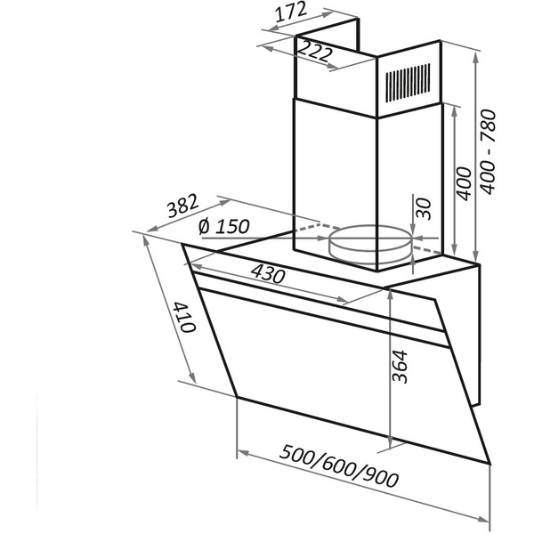 Вытяжка MAUNFELD Medway 60 (белый/сатин)