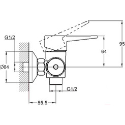 Смеситель для душа ECONOCE EC0404
