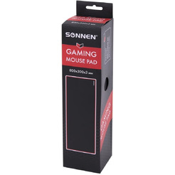Коврик компьютерный для мыши и клавиатуры  SONNEN 513615 черный