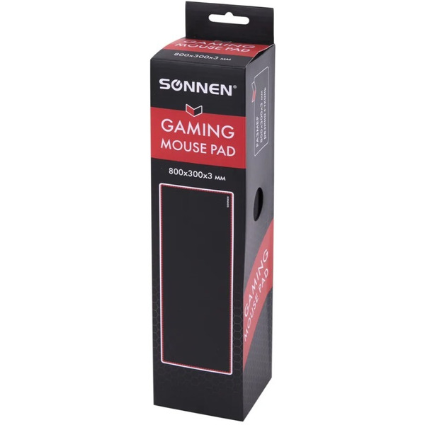Коврик компьютерный для мыши и клавиатуры  SONNEN 513615 черный