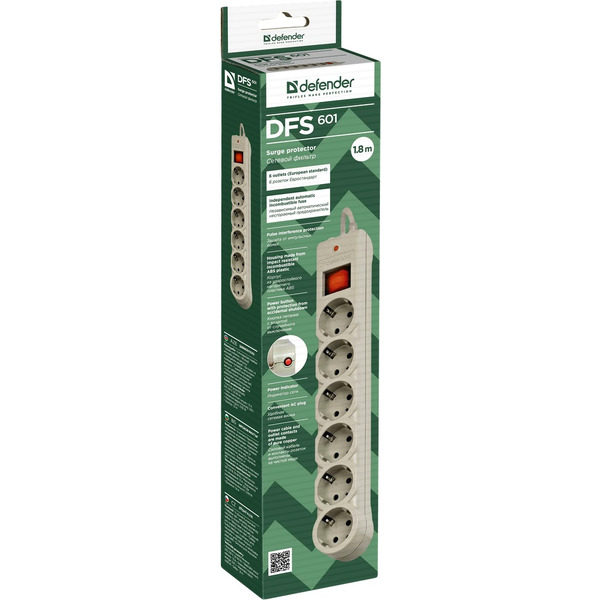 Сетевой фильтр Defender DFS 601
