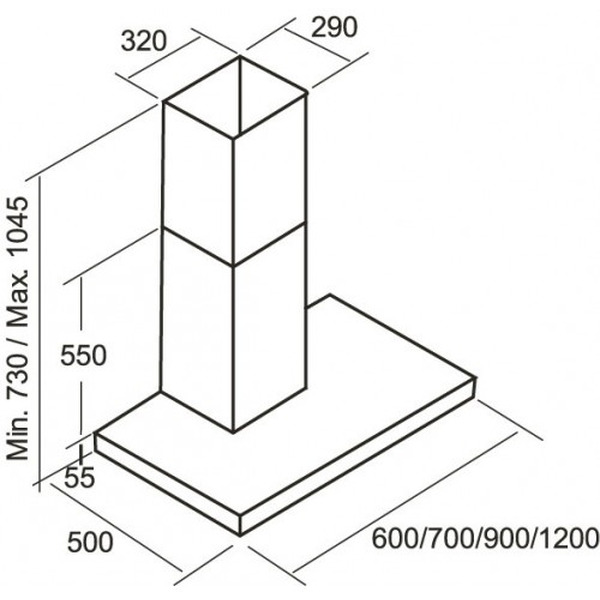 Вытяжка САТА SYGMA VL3 600/B