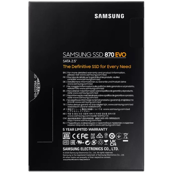 Накопитель SSD SAMSUNG 870 EVO 1TB (MZ-77E1T0BW)