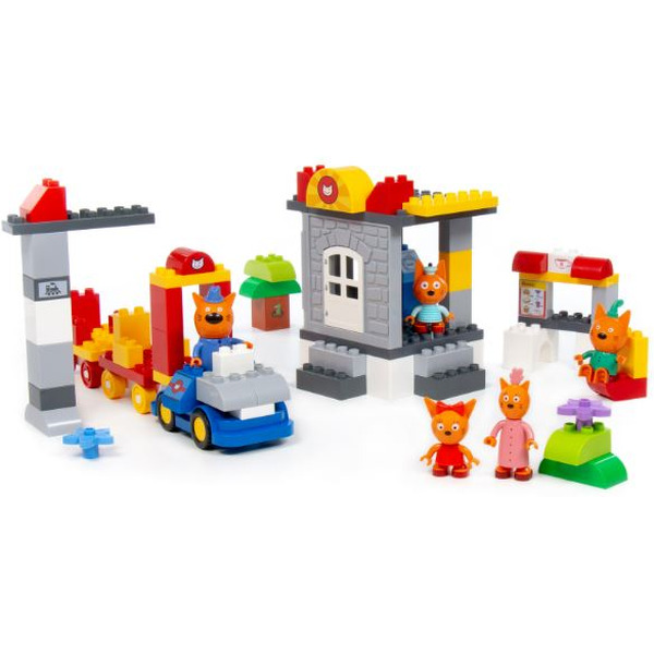 Конструктор Полесье Макси. Три кота. Путешествие на поезде 94937