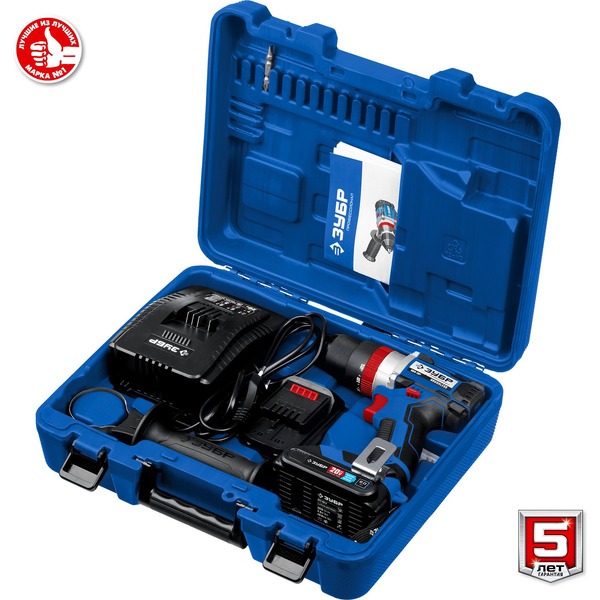 Дрель-шуруповерт Зубр Профессионал DBS-201-22 (с 2-мя АКБ, кейс)