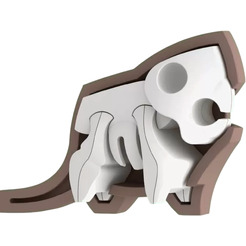 Магнитный конструктор Halftoys Animal Бобр с диорамой HA011