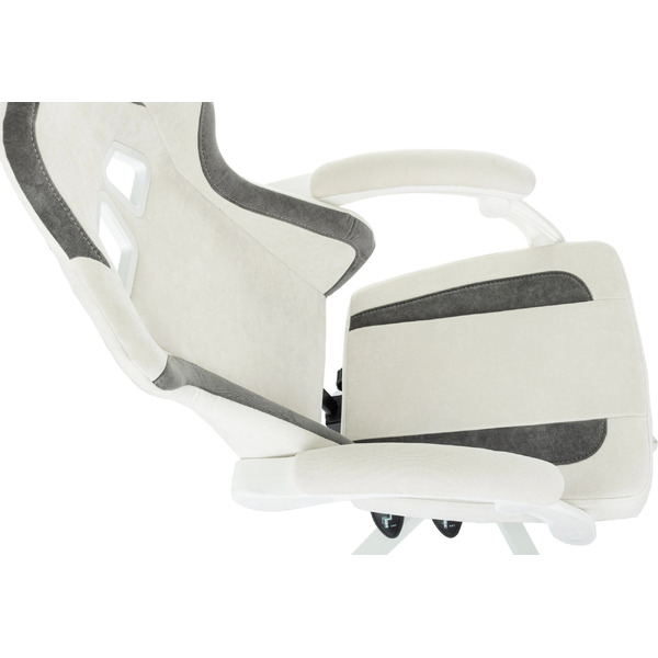 Кресло игровое Knight Wolf WH (молочный/серый)