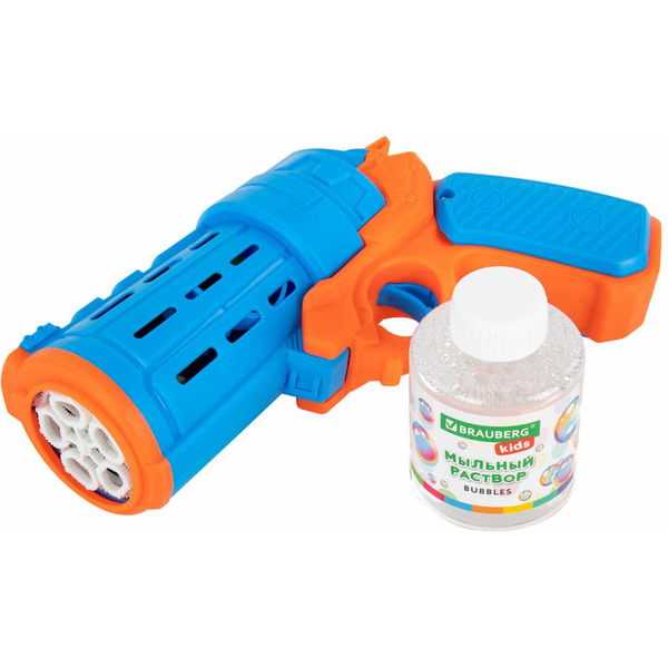 Генератор мыльных пузырей BRAUBERG Бластер-КОЛЬТ с потайным баком 665149