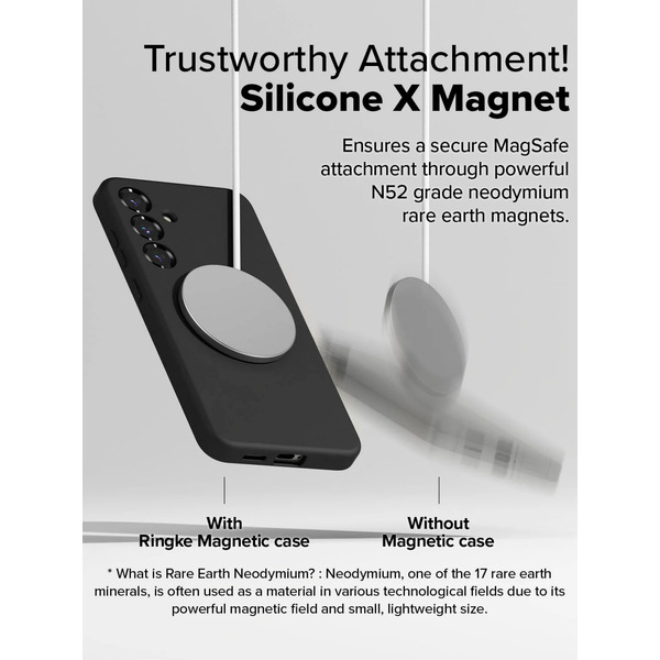 Чехол Ringke SILICONE MAGNETIC для Galaxy S25 Plus BLACK