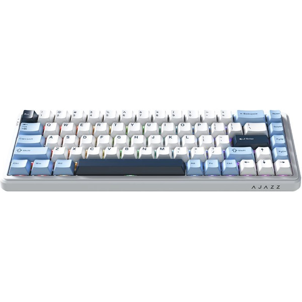 Компьютерная клавиатура AJAZZ AK680 MAX (8+1K) сине-бело-темно-синие клавиши