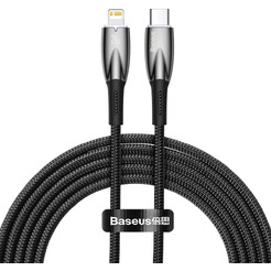 Кабель Baseus Glimmer Series USB Type-C - Lightning (2 м, черный)