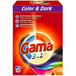 Стиральный порошок GAMA Color & Dark 3 в 1 1.08 кг (18 стирок)