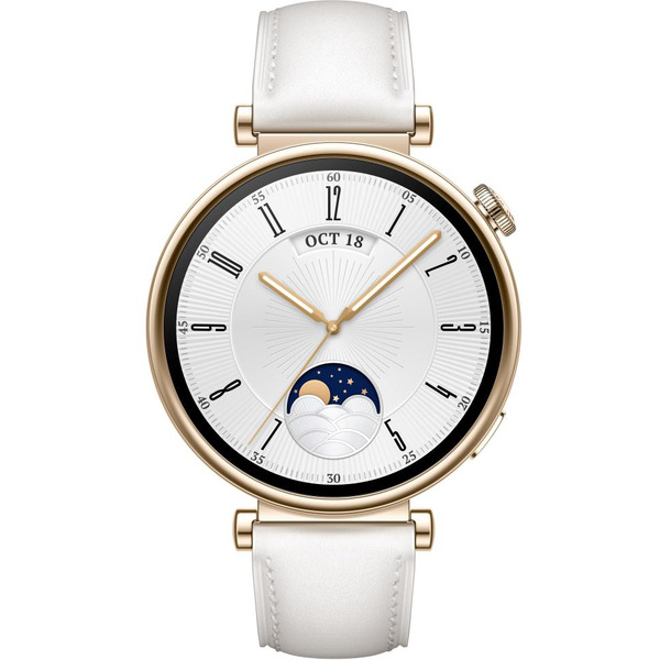 Смарт-часы HUAWEI Watch GT 4 White Leather Strap (ARA-B19) 41mm