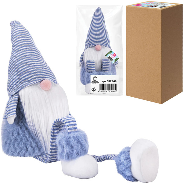 Украшение новогоднее интерьерное ЗОЛОТАЯ СКАЗКА Гном в костюме 592568