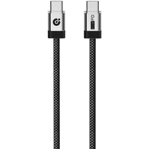 Кабель ATOMIC NEXUS USB-C - USB-C PD 65W, 1.2 м, черный | 30.398