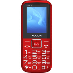 Мобильный телефон Maxvi B21ds up +ЗУ WC-112 (красный)