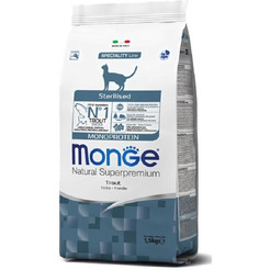 Сухой корм для кошек Monge Monoprotein Sterilized Trout (1.5кг)