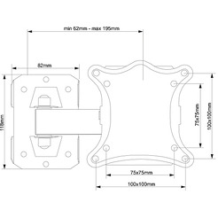 Кронштейн бытовой ELECTRICLIGHT КБ-01-82, черный
