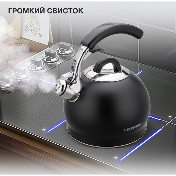 Чайник металлический Starwind SW-CH1510 (черный)