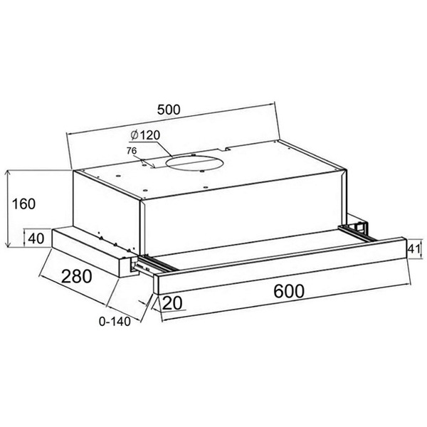 Вытяжка LEX Hubble G 600 (черный)