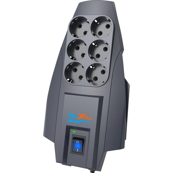 Сетевой фильтр Pilot X-Pro 3м (6 розеток) серый