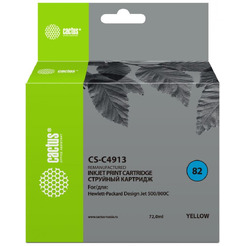 Картридж струйный Cactus CS-C4913 №82 (желтый)