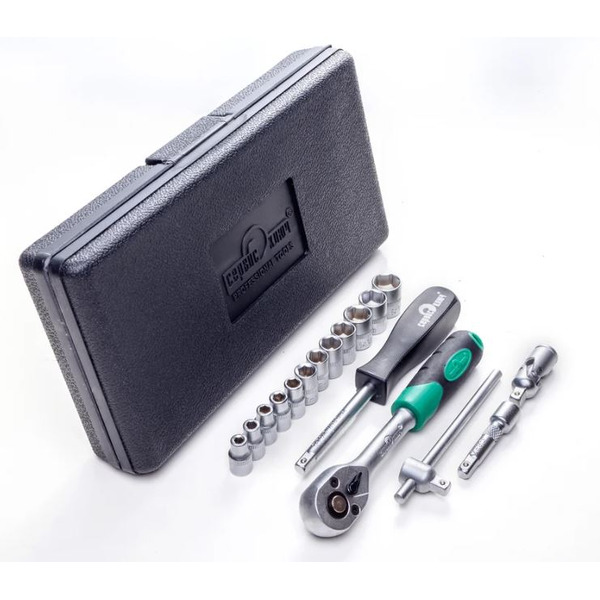 Набор трещотка с головками Сервис Ключ 11017 (17 предметов)