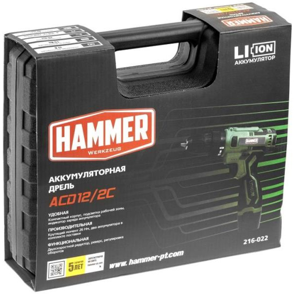 Дрель-шуруповерт Hammer ACD12/2C (824159)