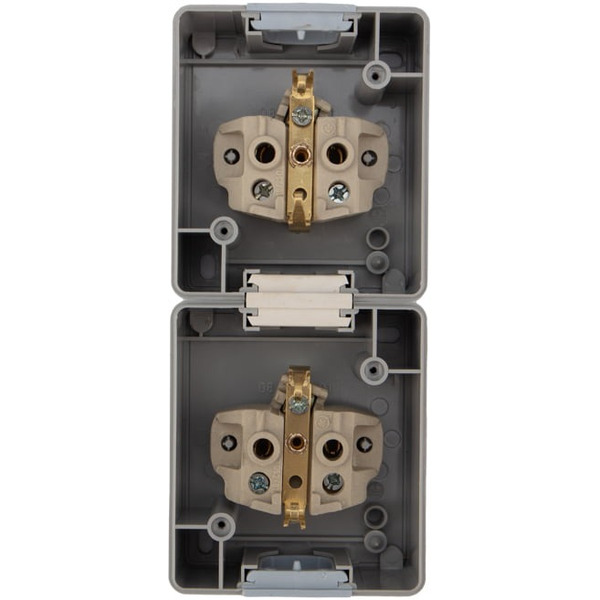 Блок из 2 розеток вертикальный KRANZ INDUSTRIAL KR-78-0616