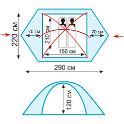 Палатка TRAMP Peak 2 v2 (TRT-25)