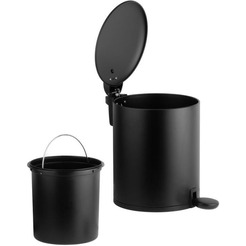Ведро для мусора с педалью PERFECTO LINEA Black Onyx 22-200205 (5 л)