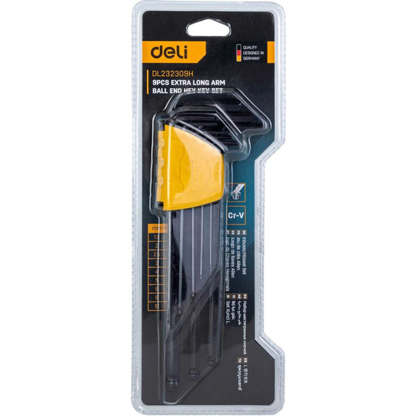 Набор Г-образных ключей Deli EDL232309H