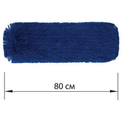 Насадка МОП LAIMA EXPERT 605321 (плоская 80см для швабры-рамки, карманы, СУХАЯ УБОРКА, акрил)